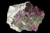 Roselite Crystal Clusters and Calcite on Dolomite - Morocco #141662-2